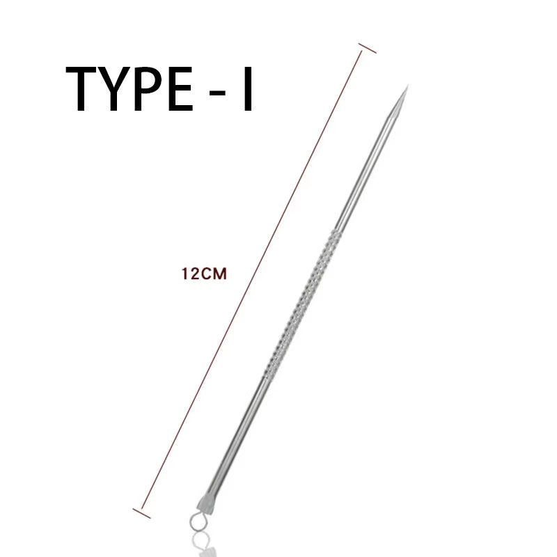 1Pcs Stainless Steel Acne Removal Needles Acne Blackhead Remover Tools Spoon Face Skin Care Tool Cleaner Deep Cleansing Tools