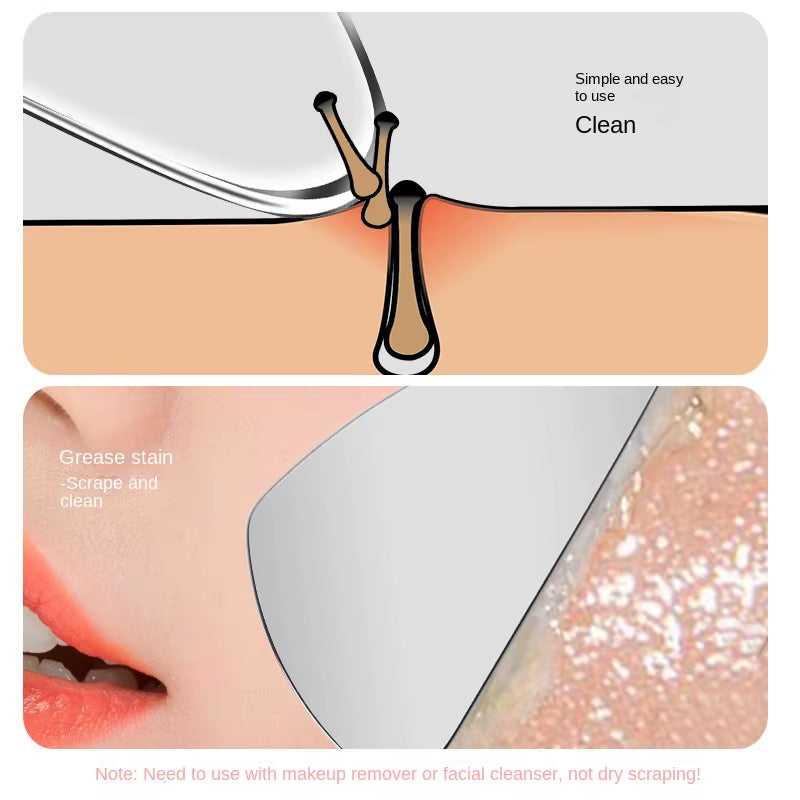 1Pc Blackhead Scraper Facial Skin Scrubber Face Spatula Exfoliator Deep Clean Blackhead Remover Pore Cleaner Body Skin Care Tool
