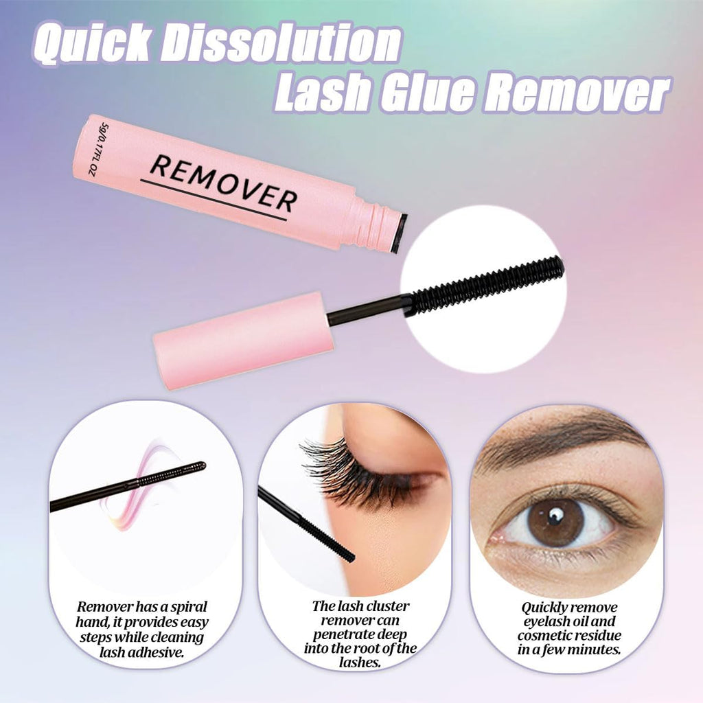 DIY Extension Kit 280 Pcs 9-16Mm 30D+40D Individual Lashes Clusters with Bond and Seal Glue Remover, Eyeliner, Mascara, Tweezers, Shampoo, Cleansing Brush