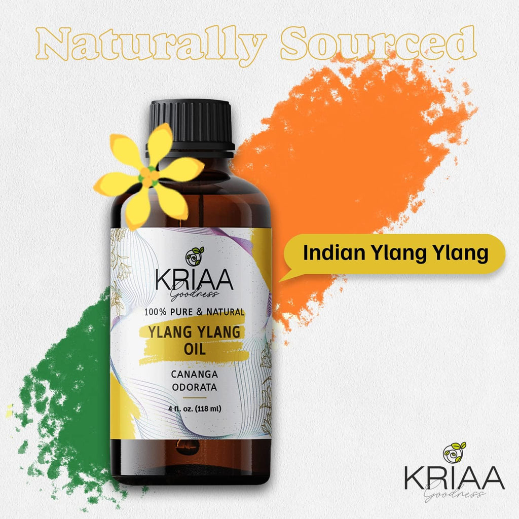 Ylang Ylang Essential Oil with Dropper - Pure & Organic Aromatherapy for Diffuser, Spray, Soap, Massage, Candles, Body Wash, Shower Steamers, and Multi-Use Fragrance Huile Essentielle