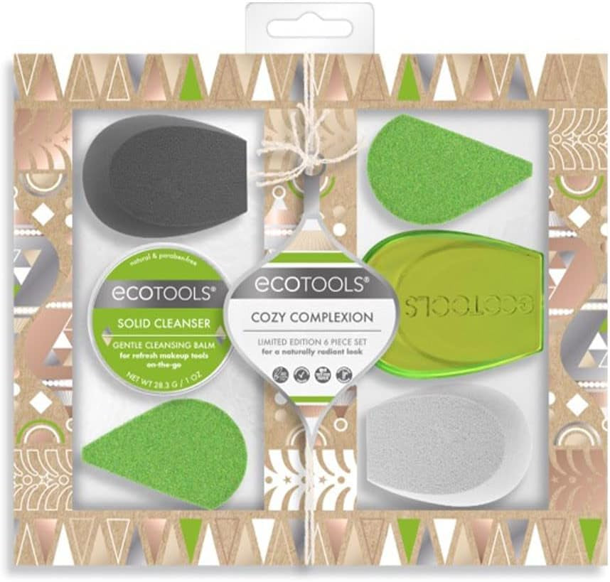 Beauty Makeup Sponge Set, 4 Blenders, with Sponge and Brush Cleaner, Includes Travel Accessory Case