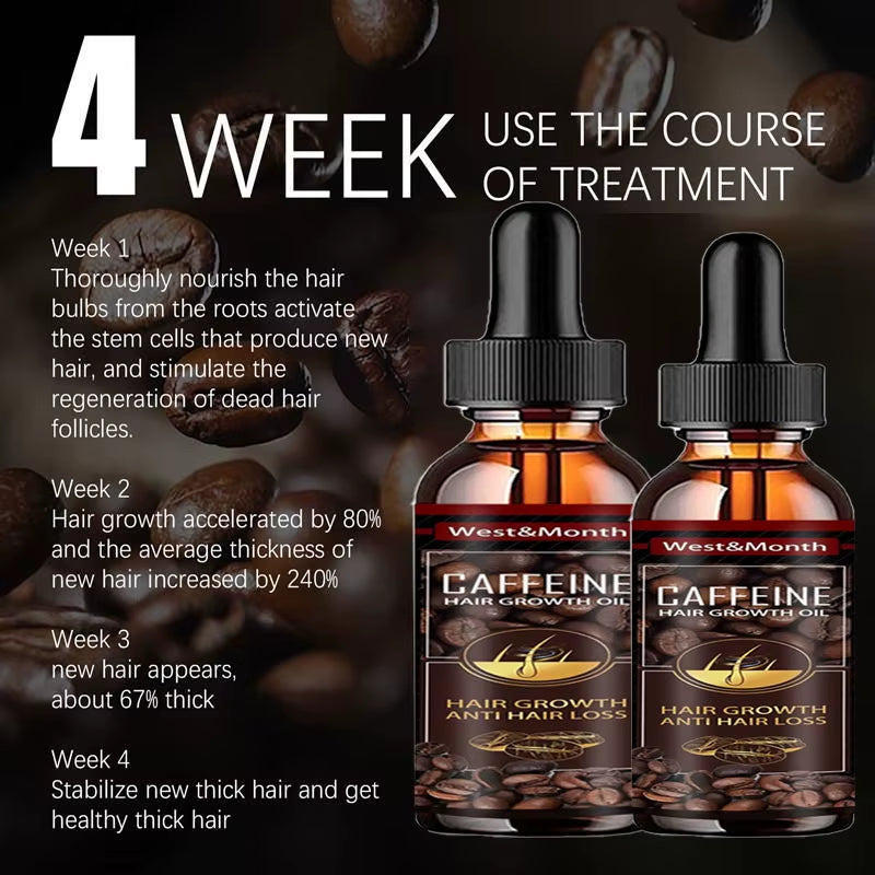 Caffeine Hair Growth Essential Oil Hair Loss Preventation Nourishing Hair Roots Hair Repair Treatment Oil Promote Hair Growth