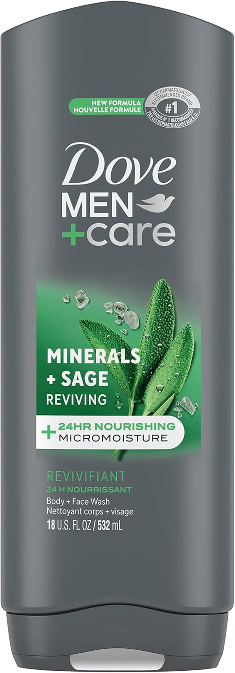 Dove Men+Care Elements Body Wash, Minerals and Sage, 530Ml