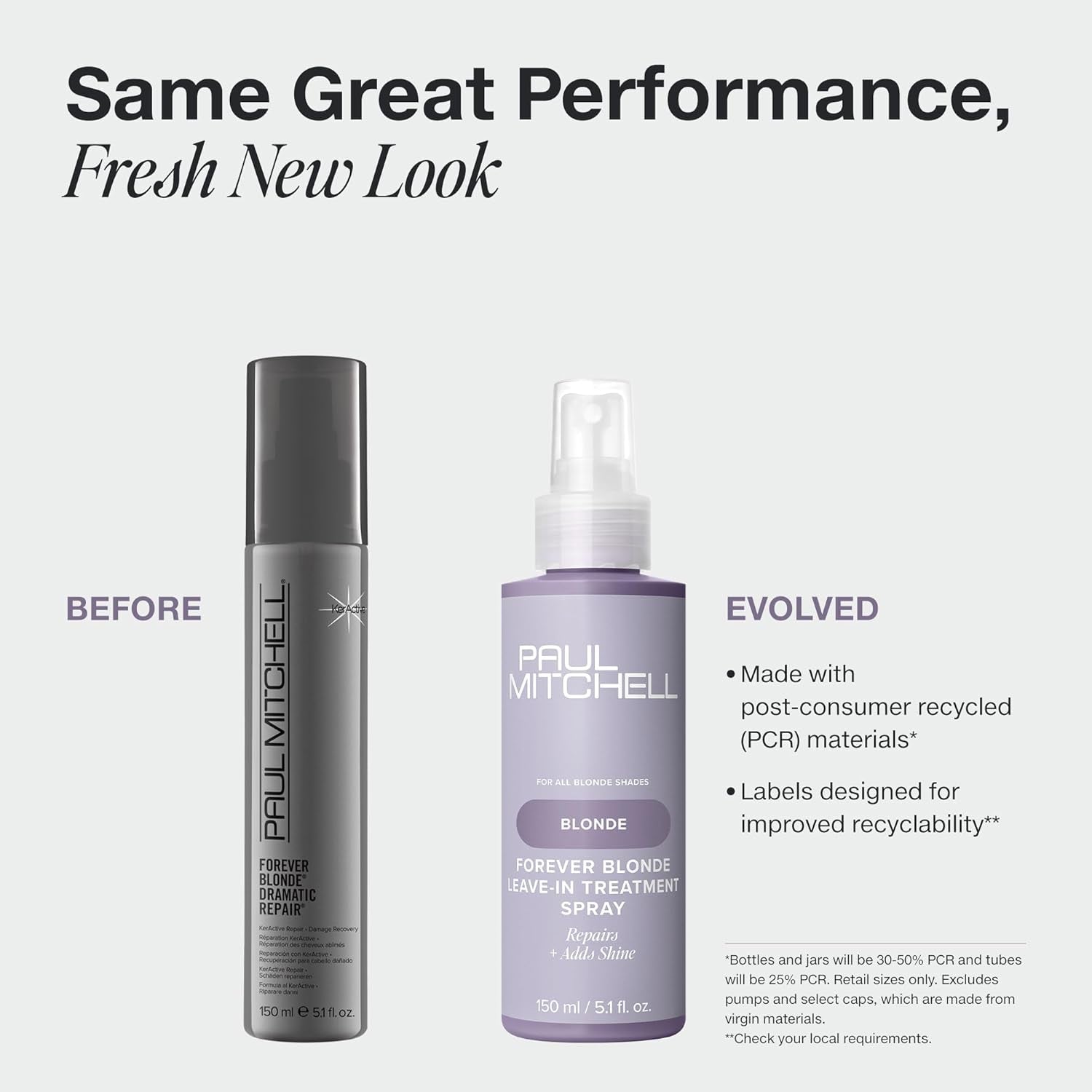 Paul Mitchell Forever Blonde Leave-In Treatment Spray, Repairs + Adds Shine, Ideal for Bleached + Lightened Hair, 150 Ml