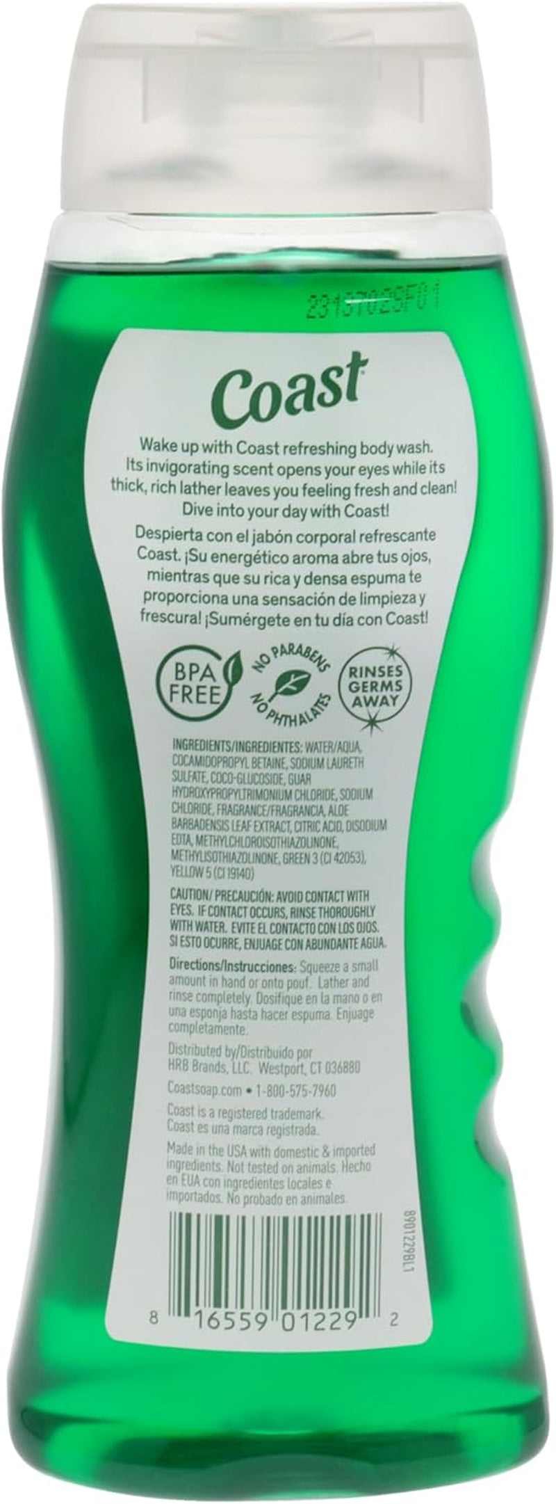 Emerald Burst Body Wash - Hydrating Body Wash - Gentle Cleansing Body Wash for Dry Skin with Moisturizing Aloe Formula - Fresh Scent - 354 Ml