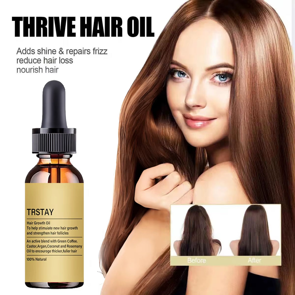 Black Women Hair Growth Oil Best Hair Loss Regrowth Serum Oil Essence Treatment Ginger Organic Oils Men and Women Hair Products