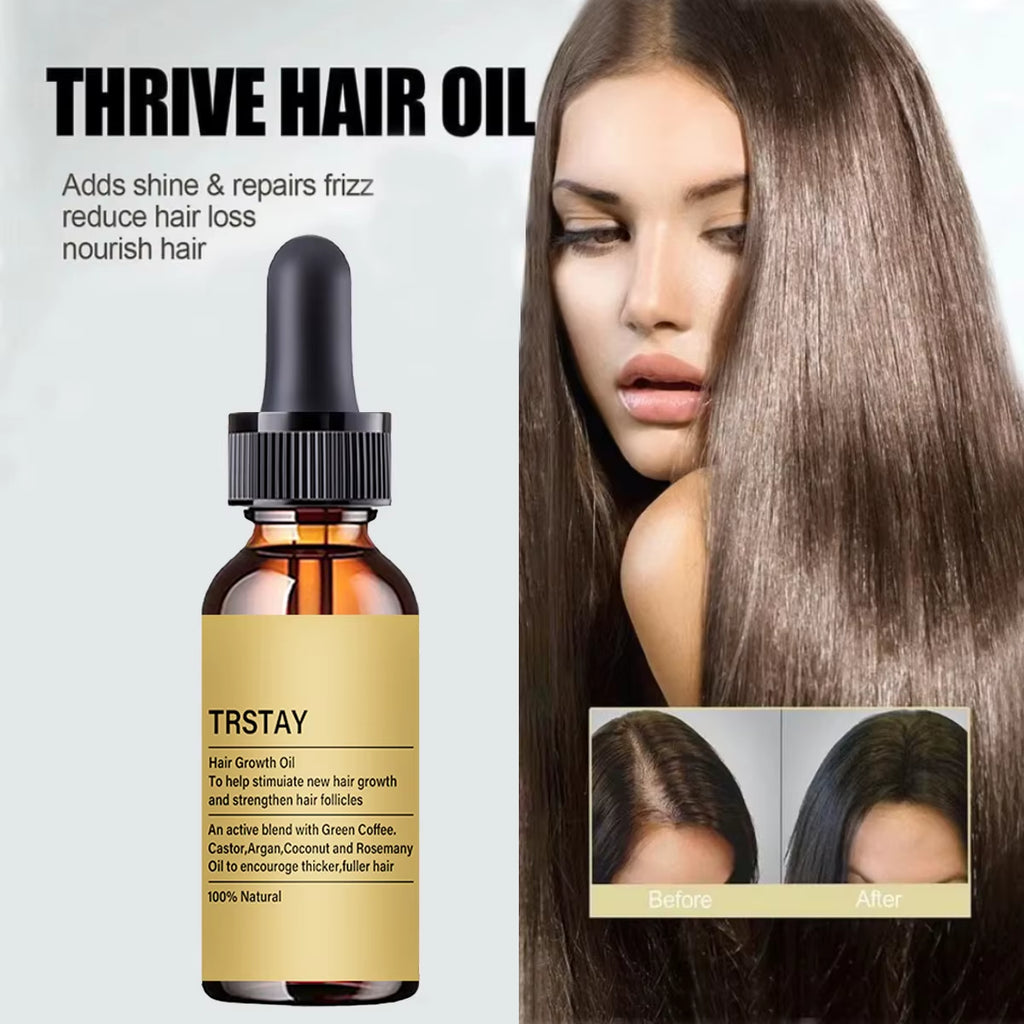 Black Women Hair Growth Oil Best Hair Loss Regrowth Serum Oil Essence Treatment Ginger Organic Oils Men and Women Hair Products