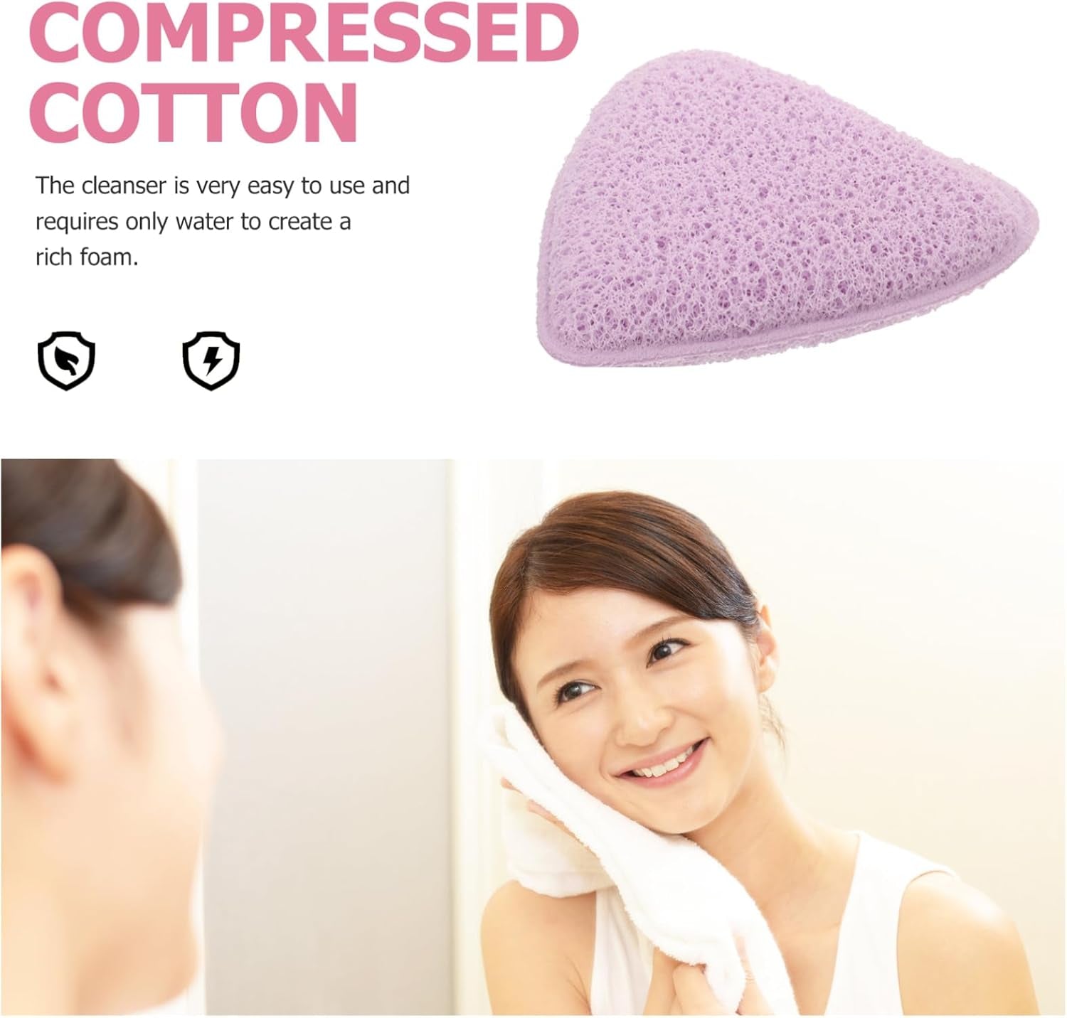 Deep Pore Cleansing Facial Sponges Natural Facial Cleansing Puff for Gentle Exfoliation