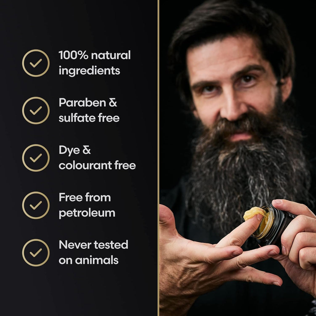 Gentlemen'S Beard & Mustache Wax for Men by Beard Struggle - Viking Beard Wax Helps to Tame Style & Groom - Silver Collection - Alfheim'S Forests - Moustache Wax, 50G / 1.76 US. Oz.