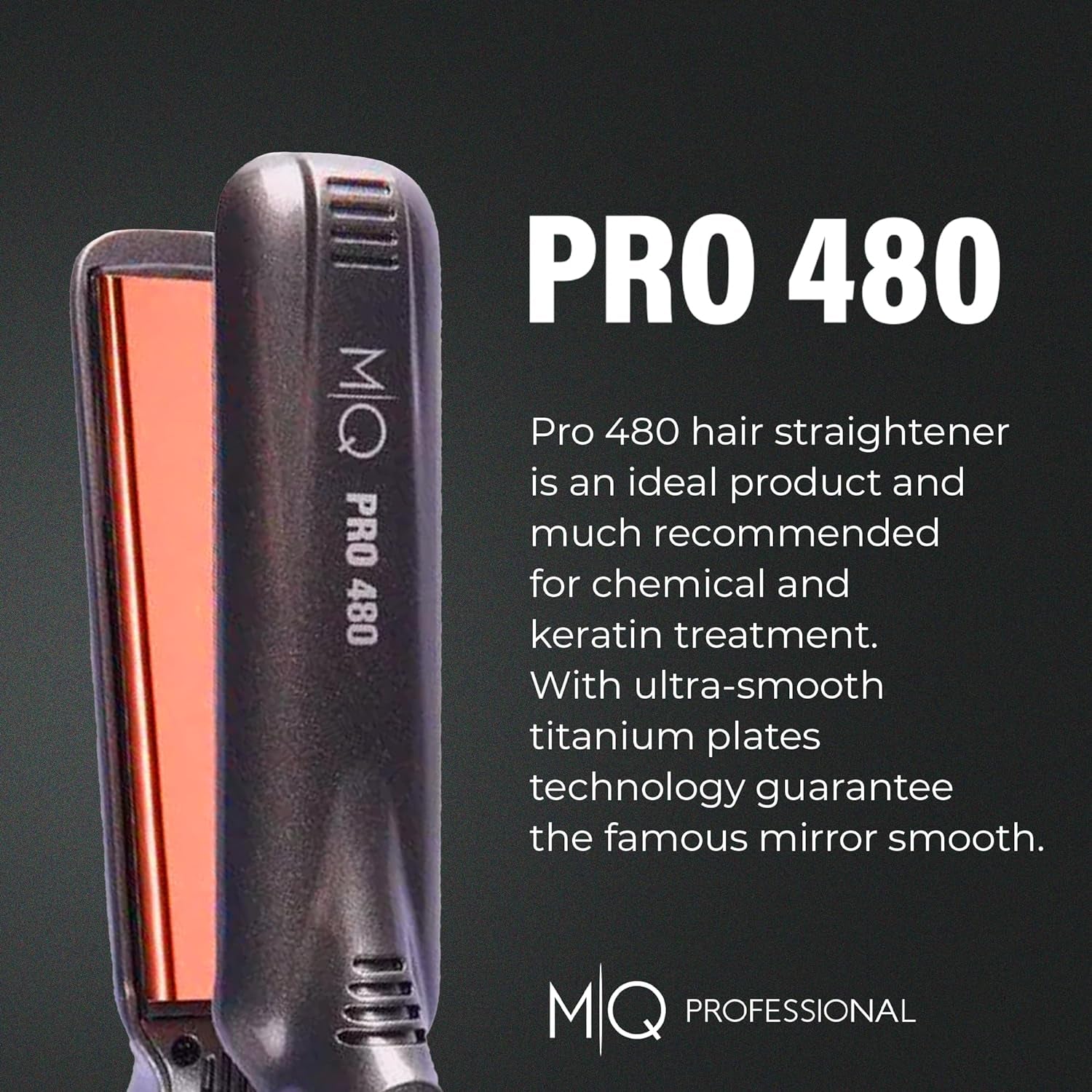 HAIR STRAIGHTENING PLATE TITANIUM MQ PRO 480