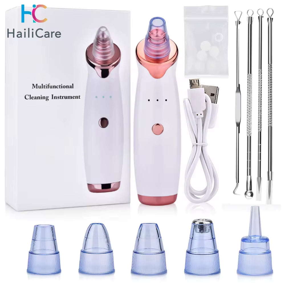 Facial Blackhead Remover Electric Acne Cleaner Blackhead Black Point Vacuum Cleaner Tool Black Spots Pore Cleaner Machine