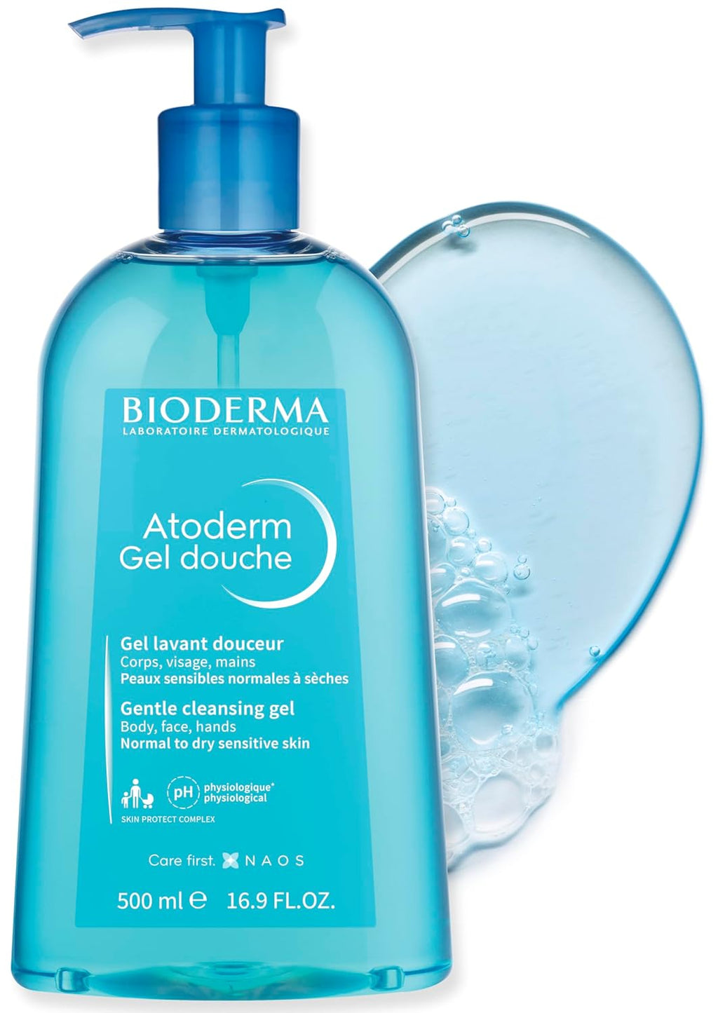 Bioderma - Atoderm Shower Gel Body Wash - Moisturizing Face and Body Cleanser for rmal to Dehydrated Sensitive Skin