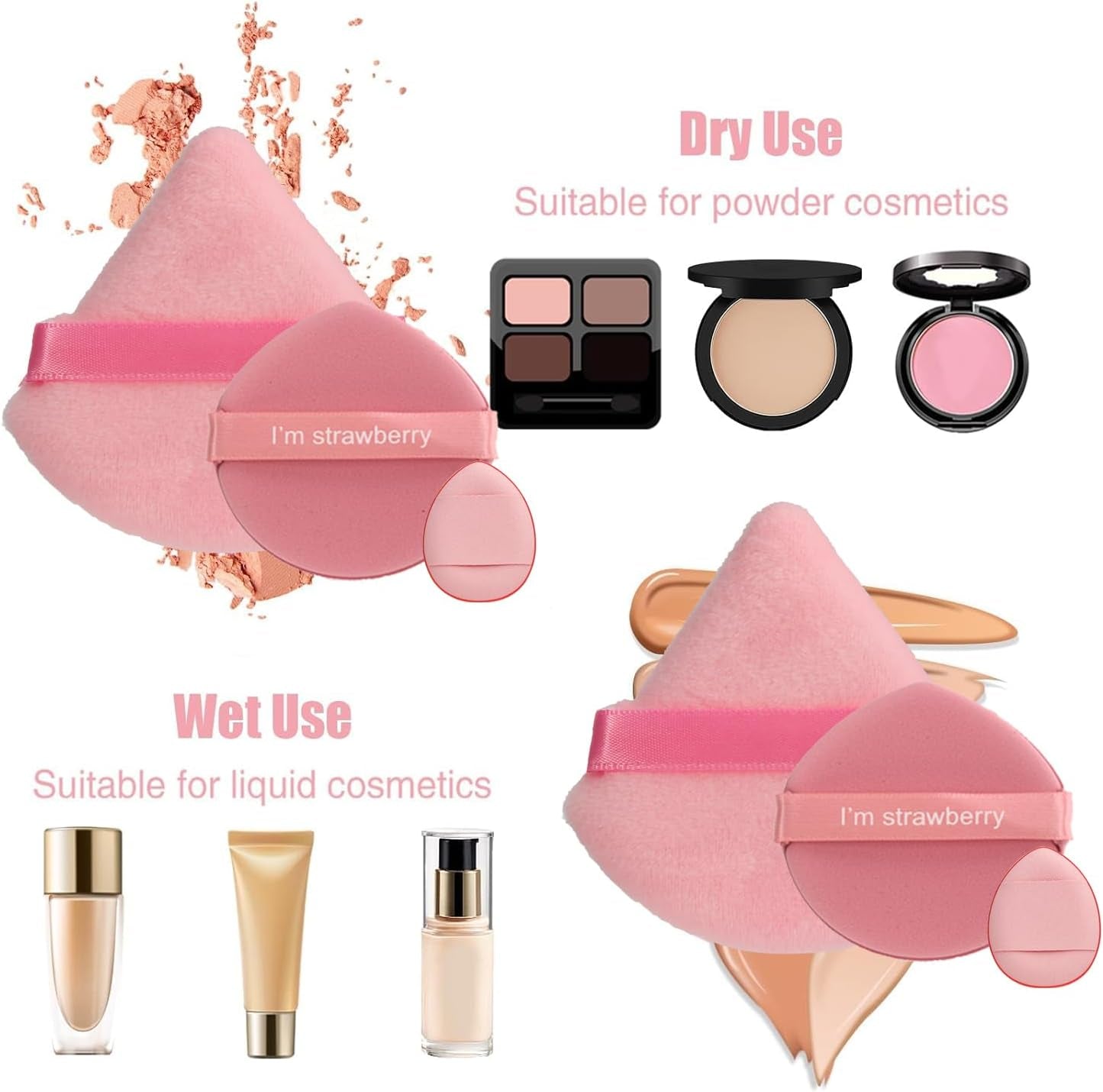 Makeup Brush Set, 42Pcs Makeup Tool Set Premium Synthetic Foundation Powder Concealers Eye Shadows Blush Makeup Brushes Kit with Makeup Sponge, Powder Puffs for Beginner & Professional