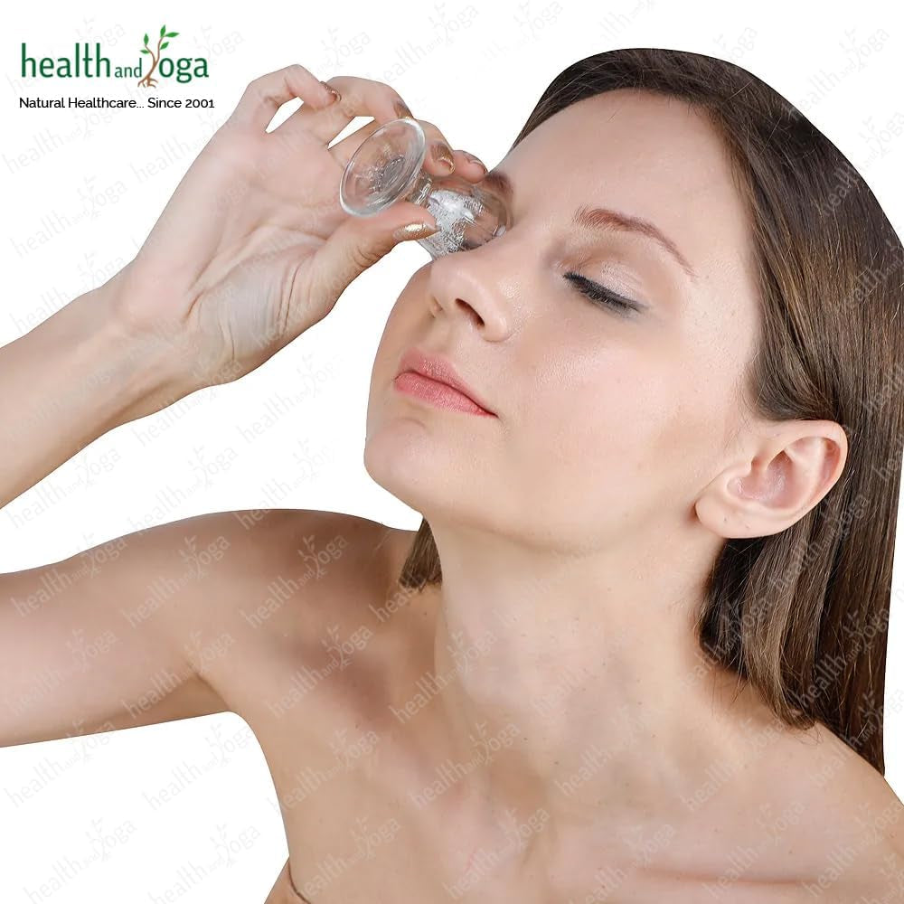 Chilleyes Transparent Glass Eye Wash Cup - Effective Eye Rinse and Cleansing – Eco-Friendly, Non-Reactive, Safe and Comfortable (Set of 2)