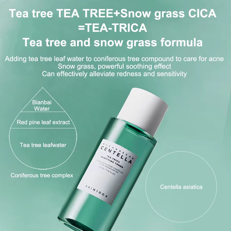 SKIN1004 Tea Tree & Centella Toner for Acne, Oil Control & Soothing, Madagascar Centella Asiatica, Korean Skincare，210Ml