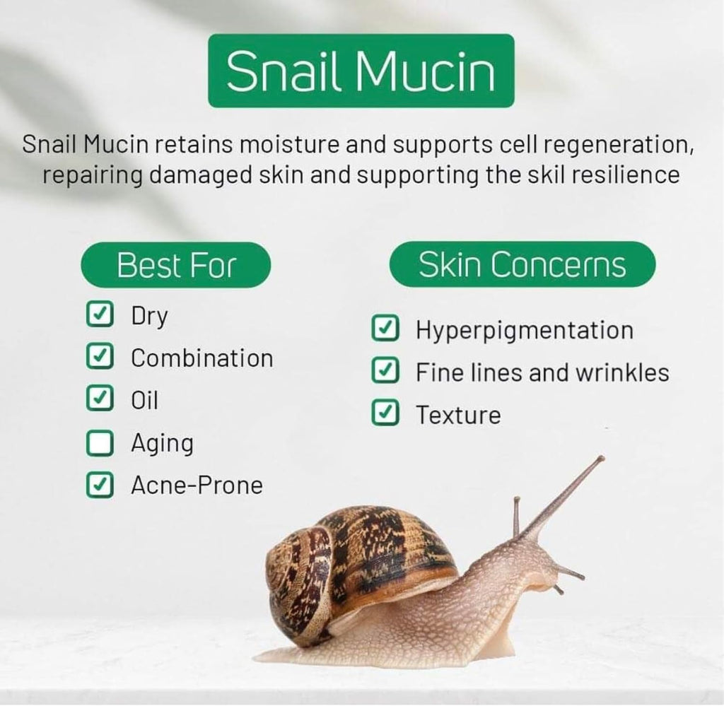 99.25% Korean Skin Care Snail Mucin Moisturizer Cream - Snail Mucin Essence Night Cream-Face Serum | K Beauty Collagen Cream for Glass Skin