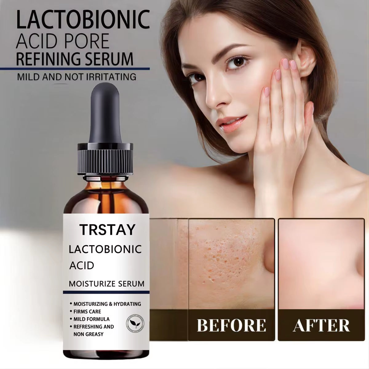 Instant Perfection Serums Facial Lactobionic Acid Skin Care Face Serums Reduce Wrinkles Fine Eye Essence Firming Lifting