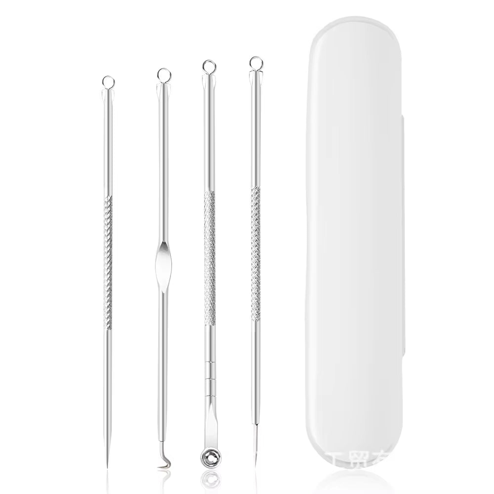Sliver Gold Blackhead Comedone Acne Pimple Belmish Extractor Vacuum Blackhead Remover Clean Tool Spoon for Face Skin Care Tool