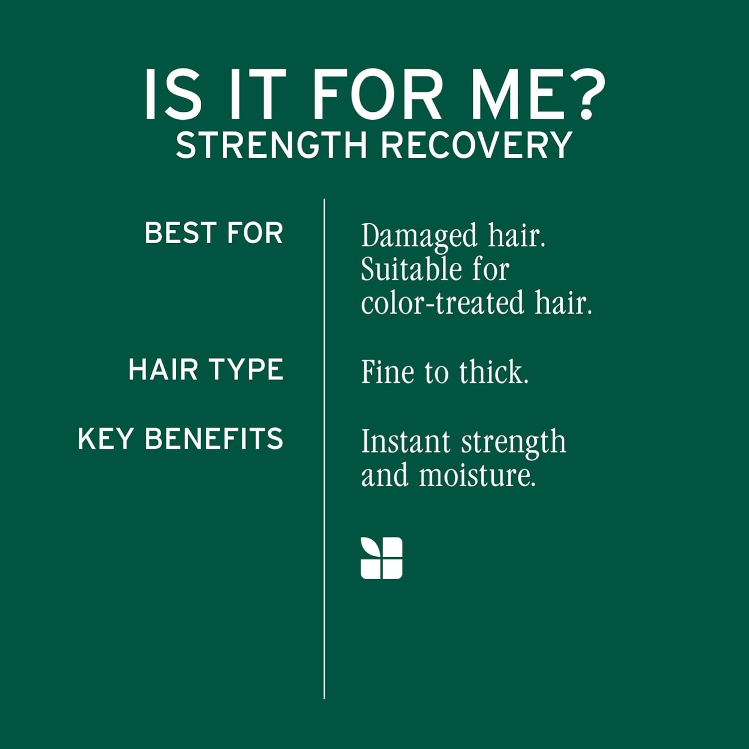 Biolage Strength Recovery Shampoo, for Damaged & Sensitized Hair, Gently Cleanses & Reduces Breakage, Vegan, Cruelty-Free, Packaging May Vary