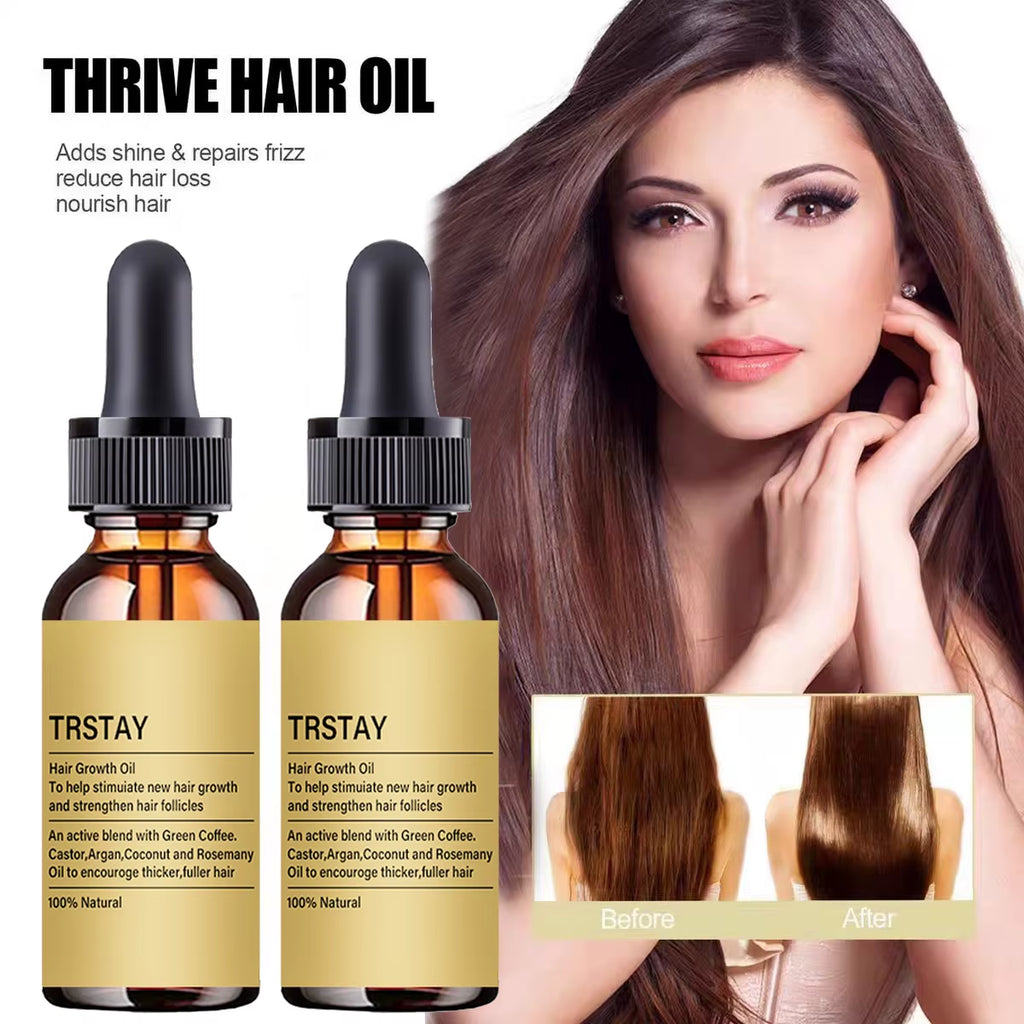 Black Women Hair Growth Oil Best Hair Loss Regrowth Serum Oil Essence Treatment Ginger Organic Oils Men and Women Hair Products