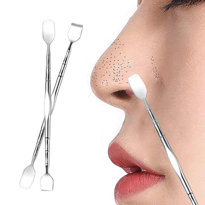 Double Head Stainless Steel Professional Blackhead Remover Blemish Extractor Tool Pimple Comedone Removal for Face