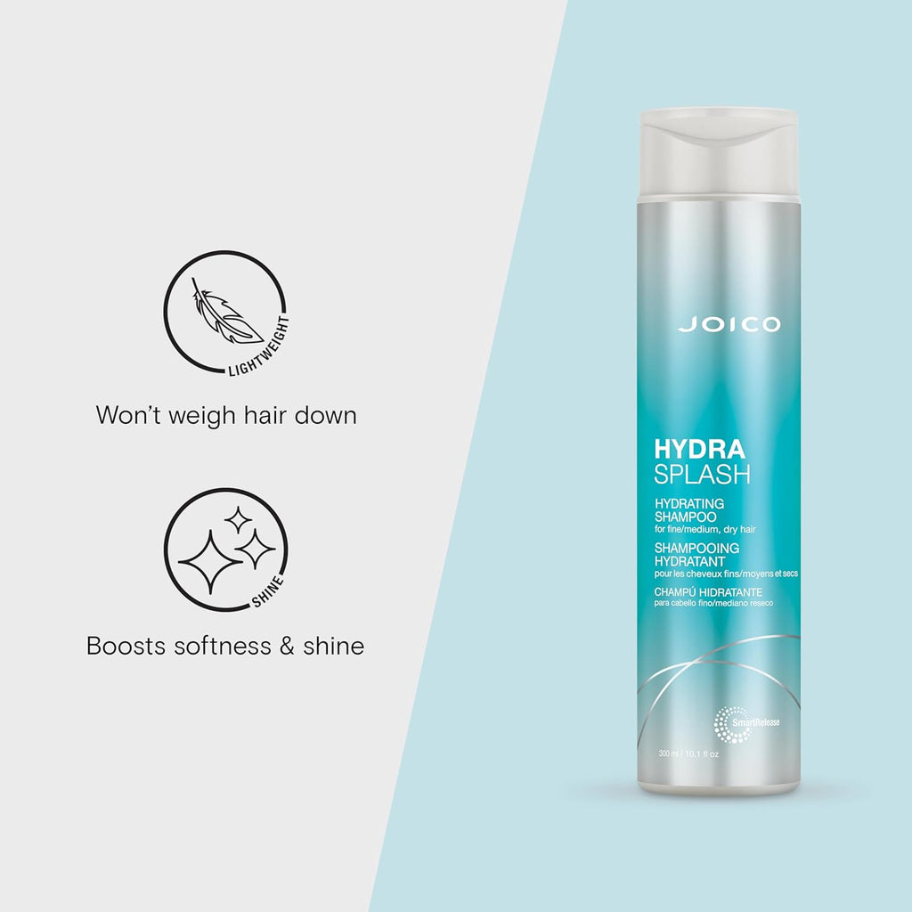 Hydrasplash Hydrating Shampoo or Conditioner for Fine to Medium Hair, Moisturizing Dry Damaged Hair with Keratin and Coconut Oil