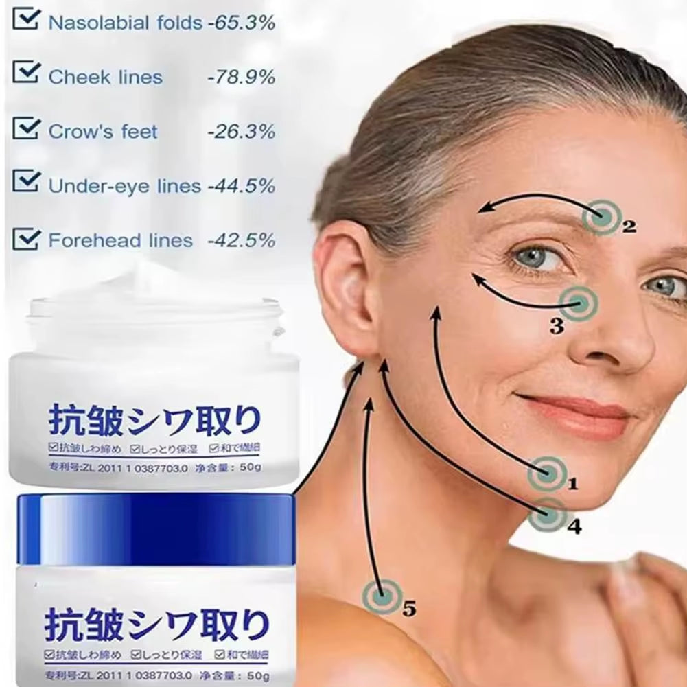 Anti-Wrinkle Face Cream Reduce Fine Lines for Women Men Fresh Texture Firm Cream Deep Hydration Make Skin Younger for Skin Care