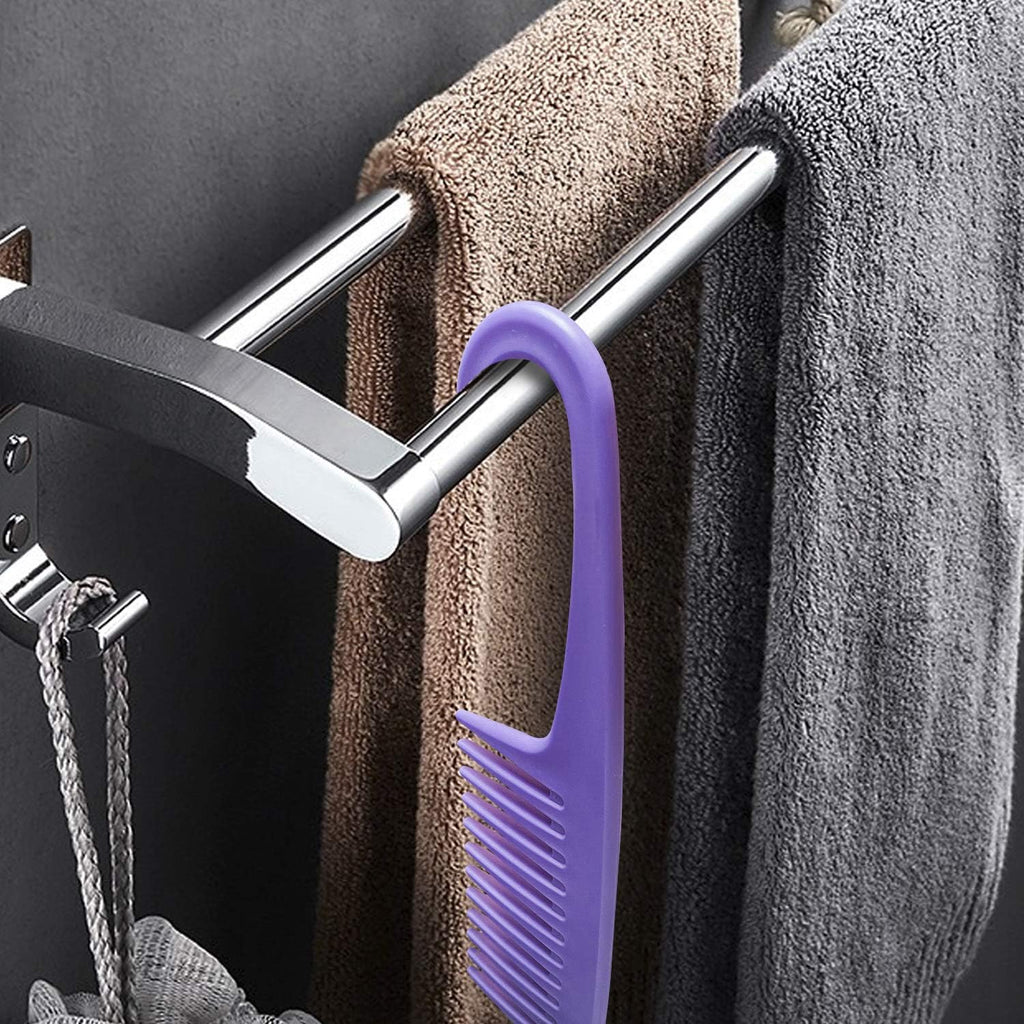 Wide Tooth Comb Detangling Hair Brush, Premium Care Handgrip Comb, Apply to for Curly, Wet, Dry, Thick Hair Etc. (Purple)