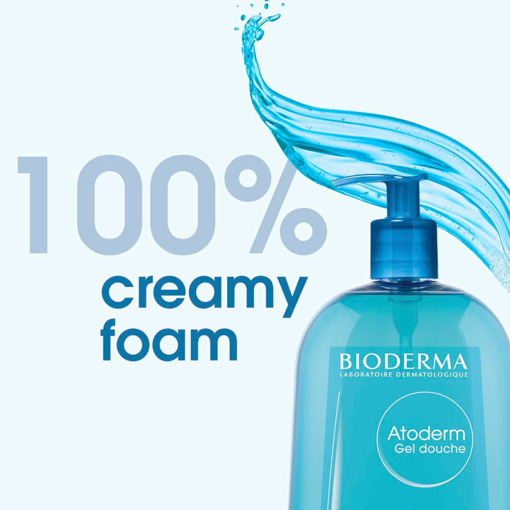Bioderma - Atoderm Shower Gel Body Wash - Moisturizing Face and Body Cleanser for rmal to Dehydrated Sensitive Skin