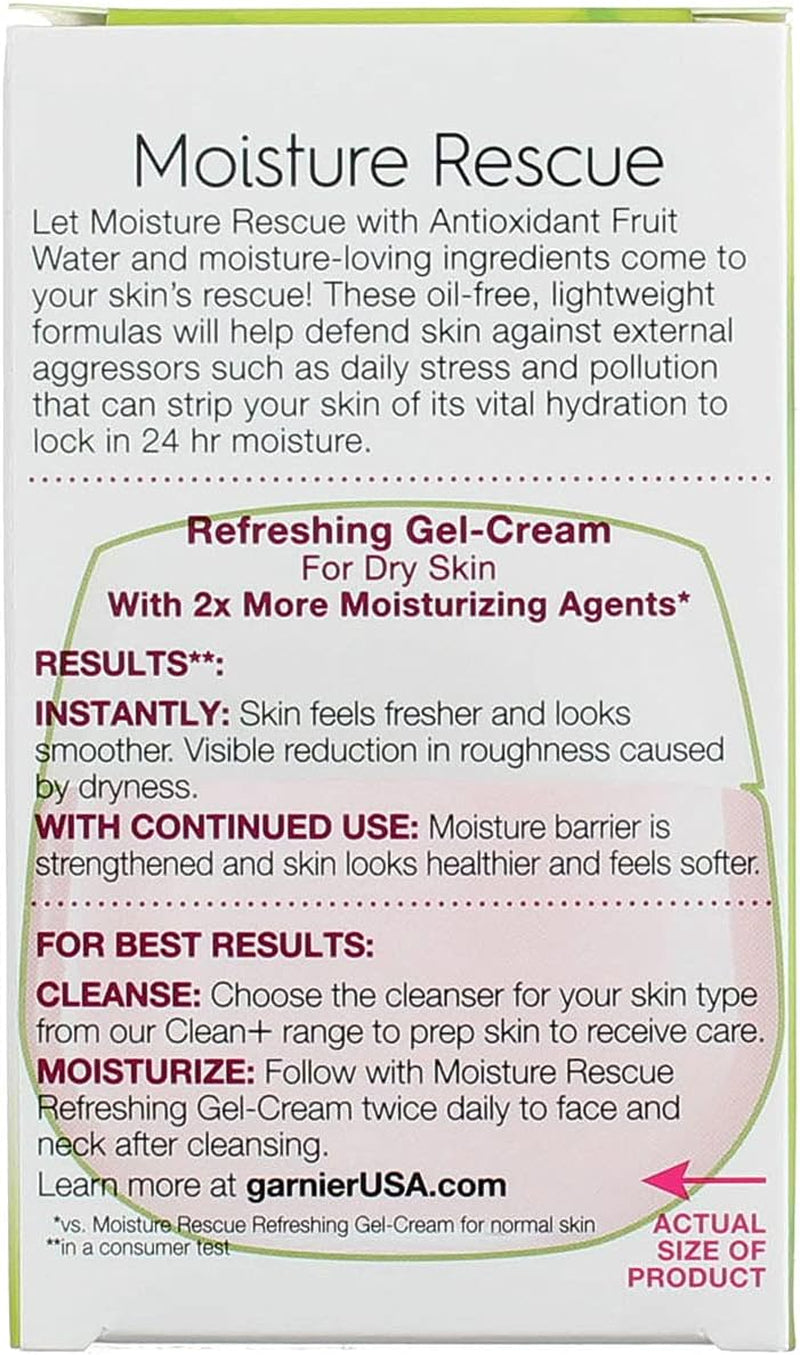 Moisture Rescue Refreshing Gel-Cream for Dry Skin, 1.7 Oz (Pack of 3)