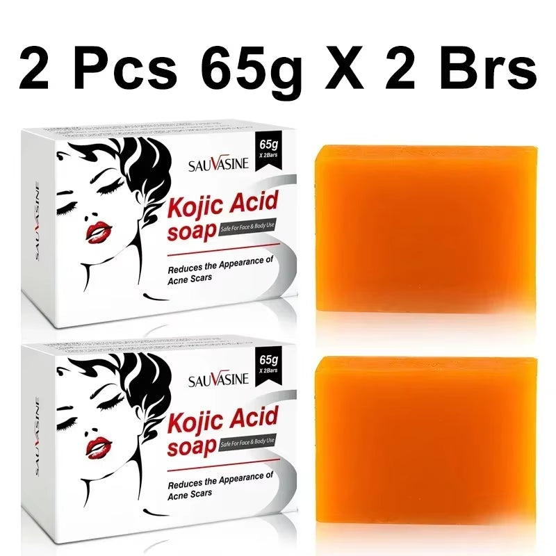 Kojic Acid Glow Soap Facial Deep Cleaning Even Skin Tone Skin Lightening Soap Oil Control Moisturizing Skin Care Soap for Men