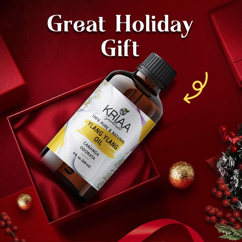 Ylang Ylang Essential Oil with Dropper - Pure & Organic Aromatherapy for Diffuser, Spray, Soap, Massage, Candles, Body Wash, Shower Steamers, and Multi-Use Fragrance Huile Essentielle